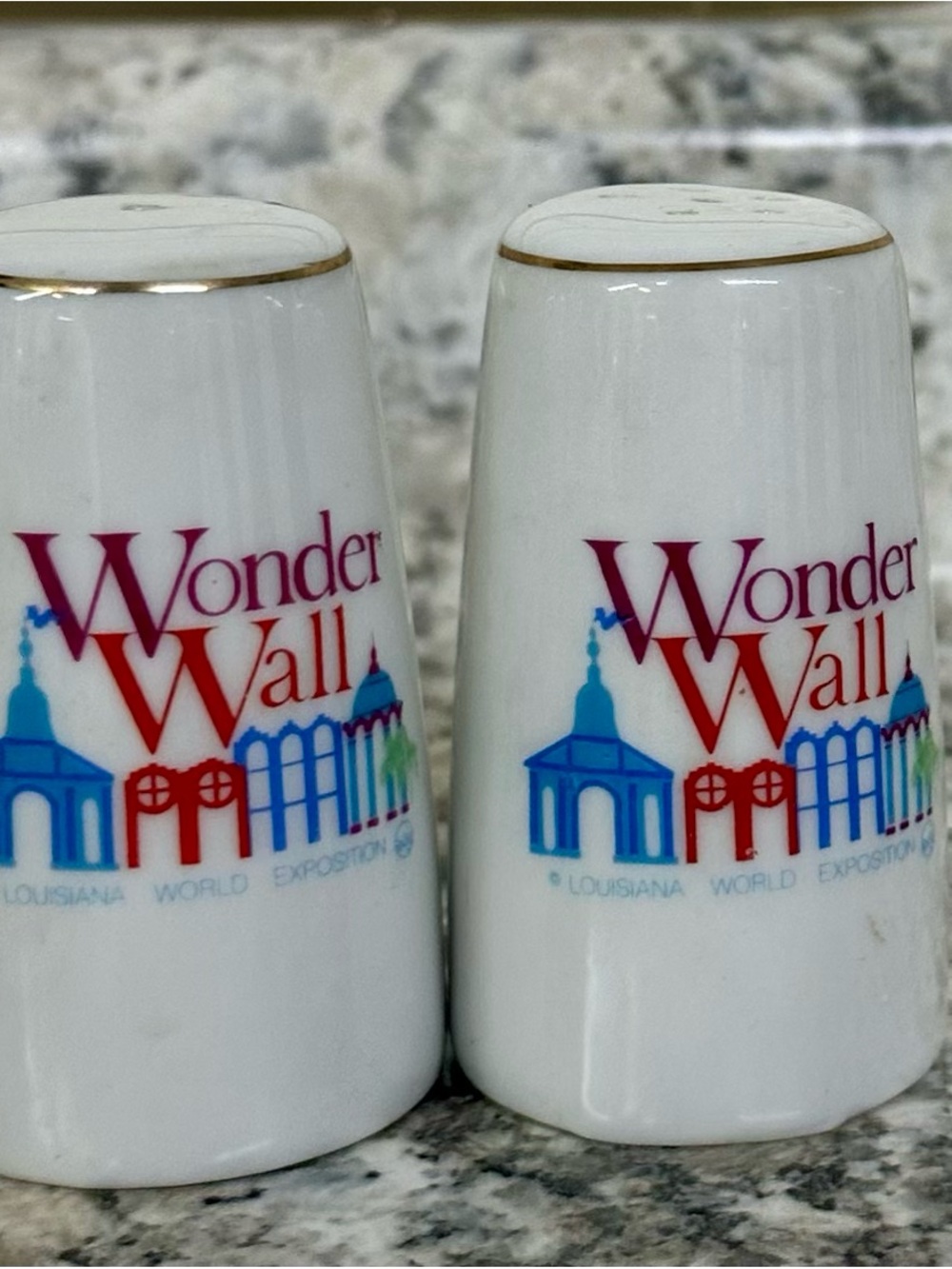 Wonder Wall (Louisiana 1984 World’s Exposition  Salt and Pepper Shakers